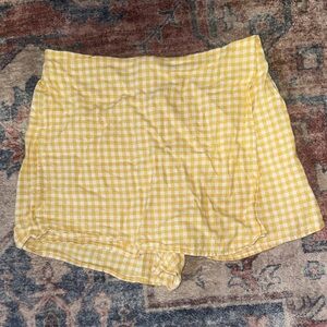 Yellow Gingham Women's Skort